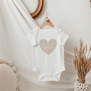Kleine Liebe Beige Heart Baby Bodysuit Strampler