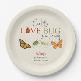 Kleine Liebe Bug Baby Shower Butterfly Pappteller