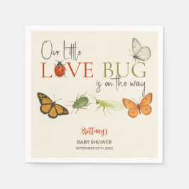 Kleine Liebe Bug Baby Shower Butterfly Serviette