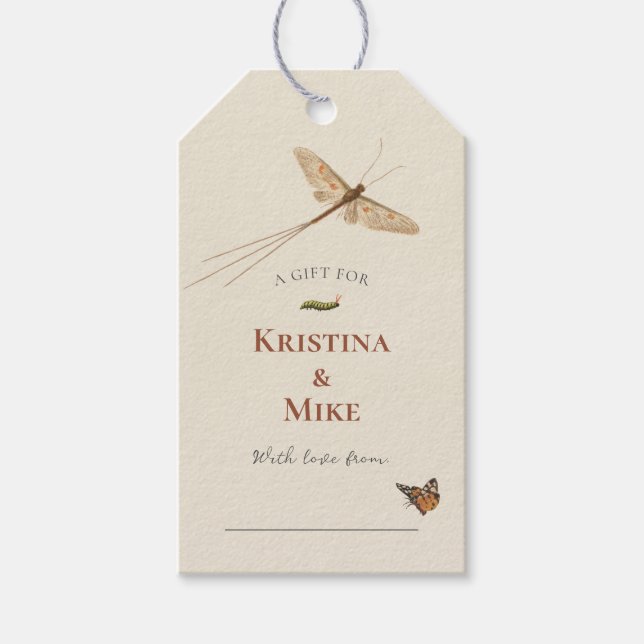 Kleine Liebe Bug Babydusche Geschenkanhänger (Vorderseite)