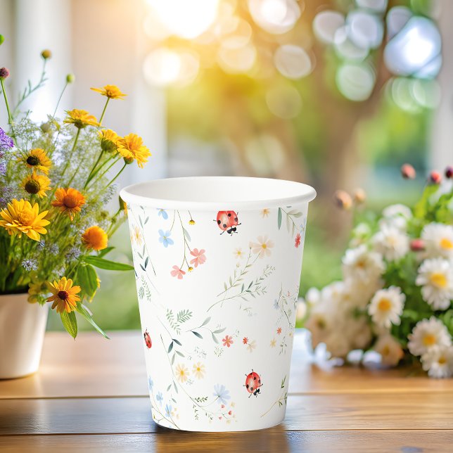 Kleine Liebe Bug Garden Babydusche Babydusche Pappbecher (Von Creator hochgeladen)