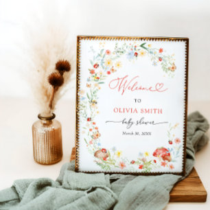 Kleine Liebe Bug Garden Babydusche Willkommen Poster