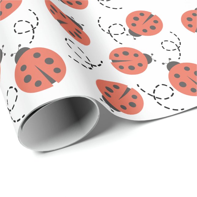 Kleine Liebe Bug Ladybug Geschenkpapier (Rolleneckpunkt)