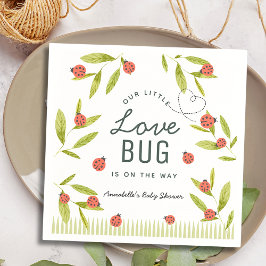 Kleine Liebe Bug Ladybug Leaf Babydusche Napkins Serviette