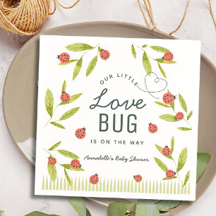 Kleine Liebe Bug Ladybug Leaf Babydusche Napkins Serviette