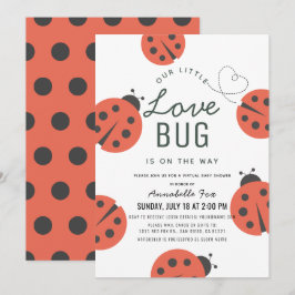 Kleine Liebe Bug Ladybug Virtual Baby Dusche Einladung