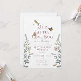 Kleine Liebe Bug QR Code Kinderdusche Einladung