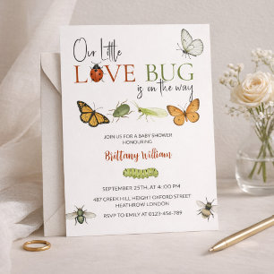 Kleine Liebeswanze Baby Shower Schmetterling Einladung