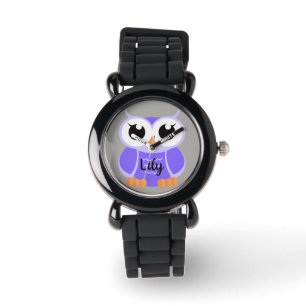 "Kleine lila Eule " Armbanduhr
