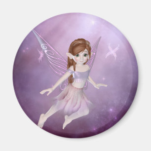 Kleine lila Fee - Fantasie-Magnet Magnet
