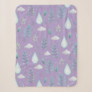 Kleine Lila-Regenwolken-Sherpa-Decke Sherpadecke