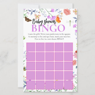 Kleine Love Bug Baby Shower Bingo Spiel