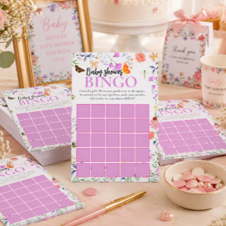 Kleine Love Bug Baby Shower Bingo Spiel