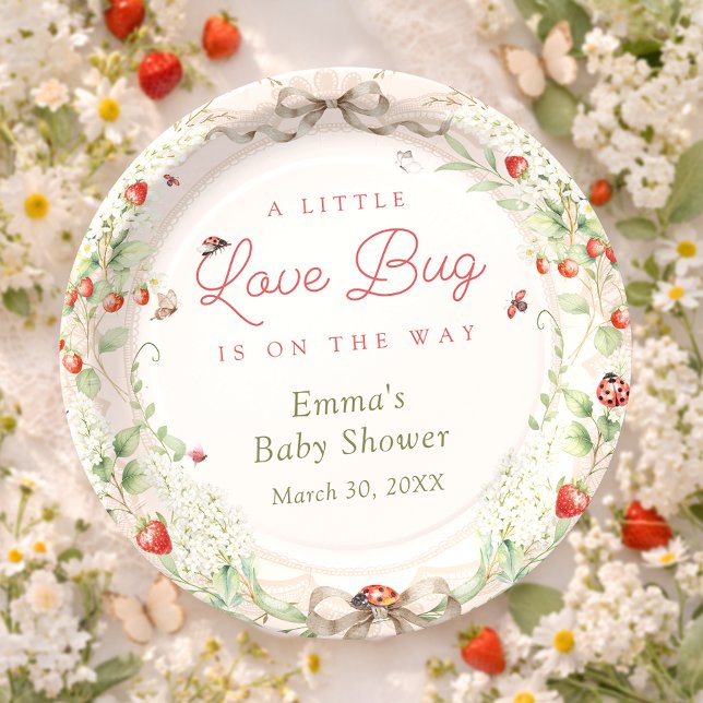 Kleine Love Bug Baby Shower Pappteller (Von Creator hochgeladen)