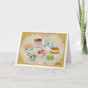 Kleine Lovely Cakes Birthday greeting Karte