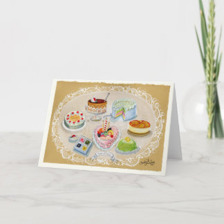 Kleine Lovely Cakes Birthday greeting Karte
