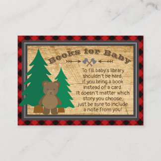 Kleine Lumberjack Karierte Babydusche bringen ein Begleitkarte