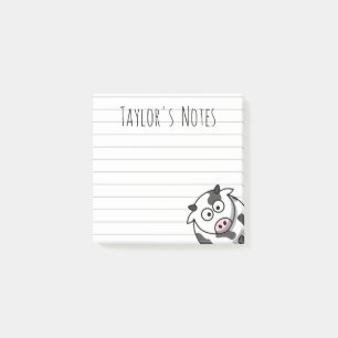 Kleine lustige Cartoon-Kuh-Post-it-Notes Post-it Klebezettel