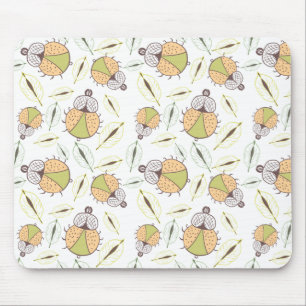 Kleine lustige Tick-Bug und Blätter nahtlose Muste Mousepad