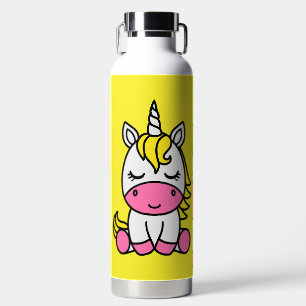 Kleine Mädchen kommen zurück zur Schule Trinkflasche
