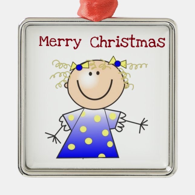 ***KLEINE MÄDCHEN*** KRISTMAS SILBERNES ORNAMENT (Vorne)