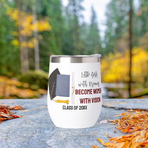 Kleine Mädchen mit Träumen Thermal Wine Tumbler