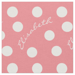 Kleine Mädchen-Name-und Farbpolka-Punkt Stoff