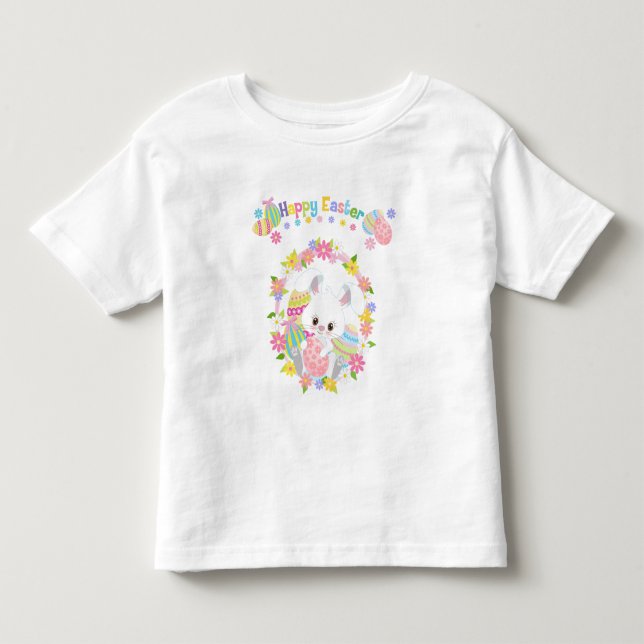 Kleine Mädchen-Ostern-Kleid Kleinkind T-shirt (Vorderseite)