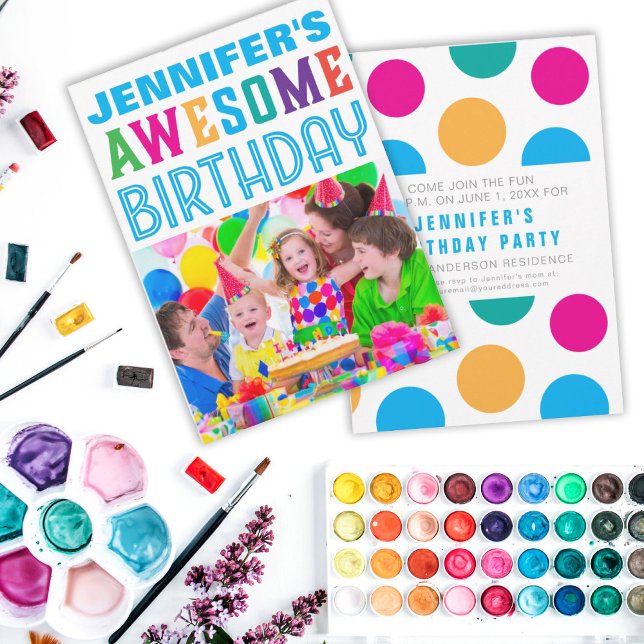 Kleine Mädchen Phantastisch Geburtstagsparty Niedl Einladung (Von Creator hochgeladen)