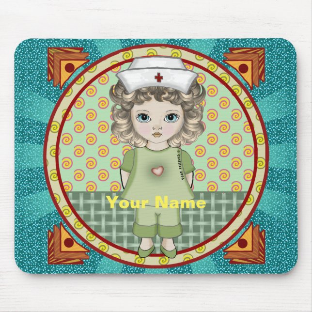 Kleine Mädchenschwester Mousepad (Vorne)