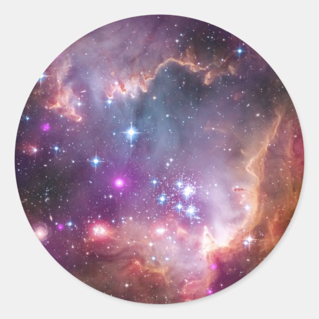 Kleine Magellanic Wolke Runder Aufkleber (Vorderseite)