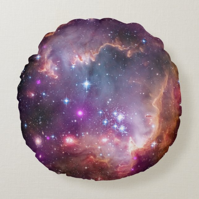 Kleine magellanische Cloud Rundes Kissen (Vorderseite)