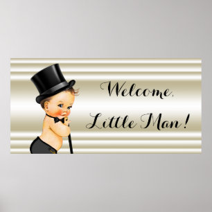 Kleine-Mann-Junge-Baby-Party Poster