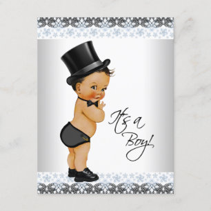 Kleine Männer Ethnische Babyshower für Jungen Einladung