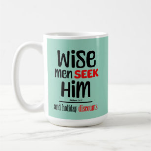 Kleine Männer suchen ihn- und Urlaubsrabatte - Mat Kaffeetasse