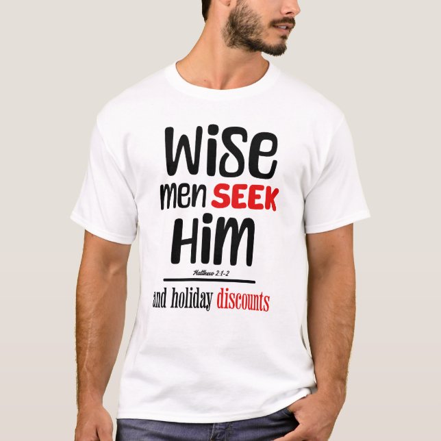 Kleine Männer suchen ihn- und Urlaubsrabatte - Mat T-Shirt (Vorderseite)