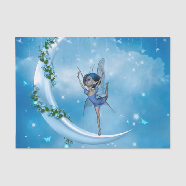 Kleine Märchen, die auf dem Mond tanzen Seidenpapier (Vorderseite)