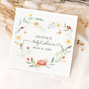 Kleine Marienkäfer-Garten-Baby-Party-Papier-Servie Serviette