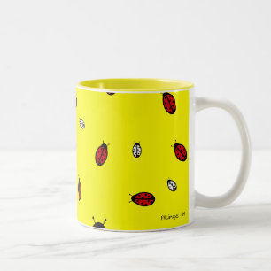 Kleine Marienkäfer-Tasse Zweifarbige Tasse