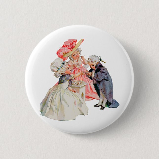 Kleine Martha Washingtons Teeparty Button (Vorderseite)