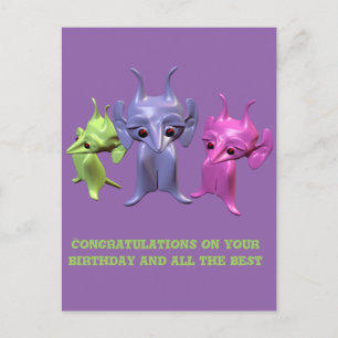 Kleine Martians Postkarte