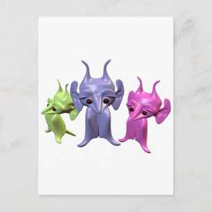 Kleine Martians Postkarte