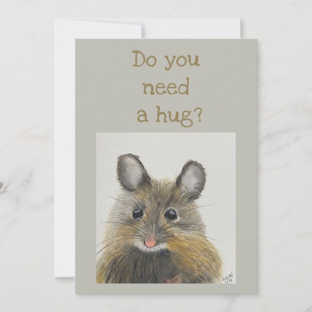 Kleine Maus - Brauchen Sie eine Umarmung? Einladung (Vorderseite)