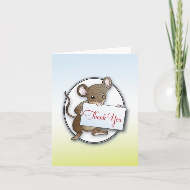 Kleine Maus danken Ihnen zu kardieren Dankeskarte (Vorderseite)