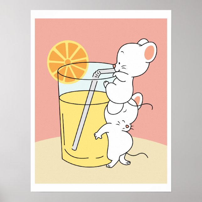 Kleine Maus hilft einander Poster (Vorne)