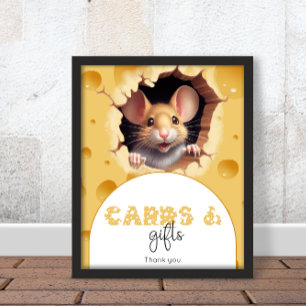 Kleine Maus in Käsekarten & Geschenken Poster