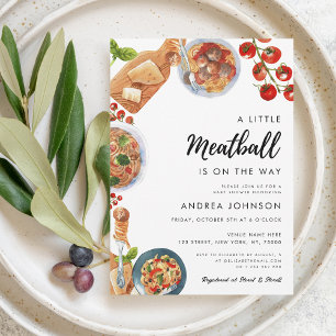 Kleine Meatball Italienische Food Baby Dusche Einladung