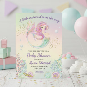 Kleine Meerjungfrau-Babyparty Einladung