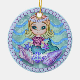 Kleine Meerjungfrau Keramik Ornament