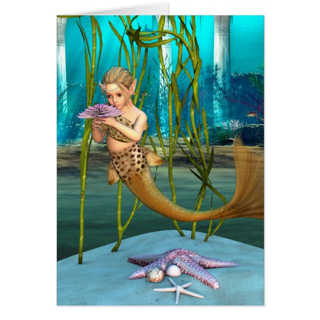 Kleine Meerjungfrau mit Anemone-Blume (Vorne)